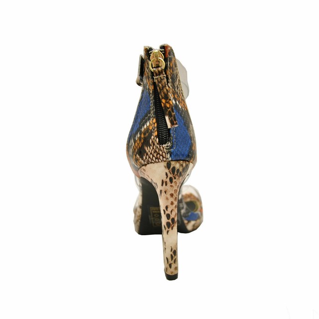 Qupid CHICAGO 43 Camel Snake Mu Women s PVC Straps Platform Open Toe 