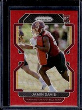 2021 Panini Prizm Football Red Wave Prizm Jamin Davis 124/149 RC