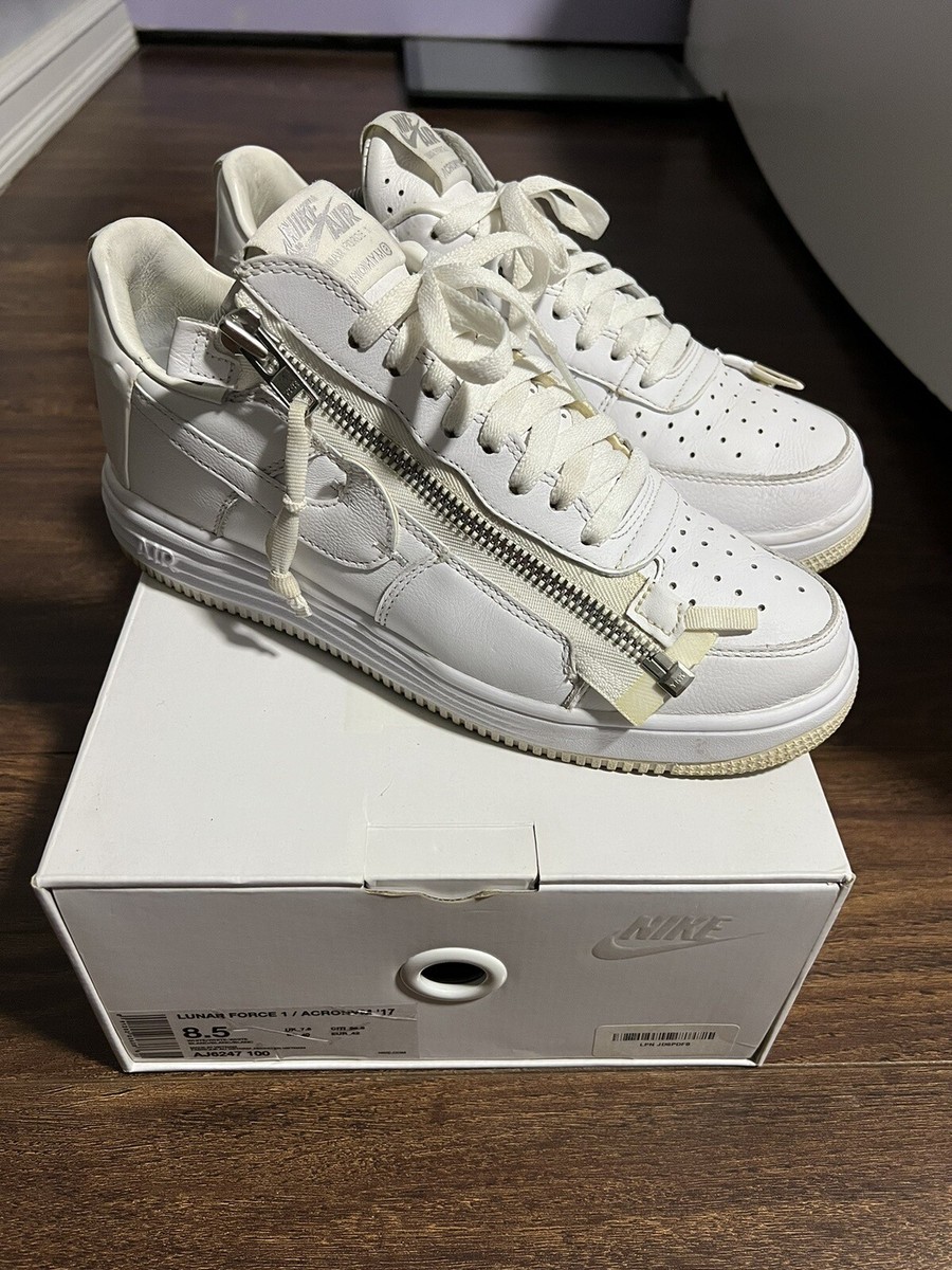 Nike x Acronym Lunar Force 1 in White/White US Mens 8.5 Nike x Acronym Lunar Force 1 in White/White US Mens 8.5