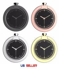 Magnetic Time Clock Phone Car Mount Stand Holder 360° Rotation Finger Ring Grip