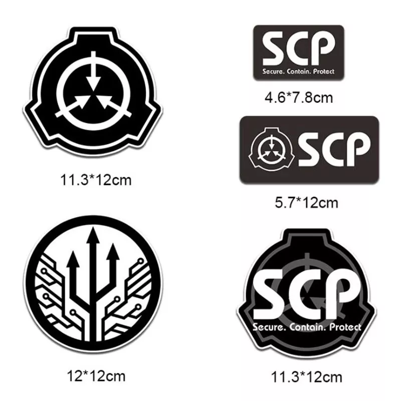 5Pcs SCP Foundation Vinyl Waterproof Sticker for Laptop Guitar Skateboar_OZ