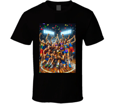 Basketball Celebration Team Win Hoops Fan T Shirt