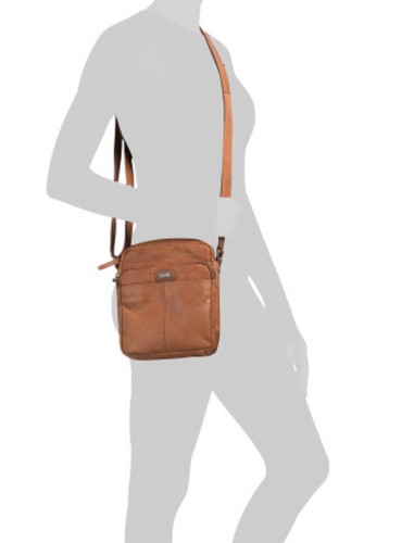 Borsa a tracolla Spikes & Sparrow brandy pelle tracolla organizer da viaggio unisex - Foto 2 di 8