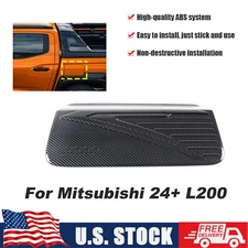 ABS Fuel Tank Cap Oil Box Cover Trim For Mitsubishi 24+ L200 Carbon Fiber Style