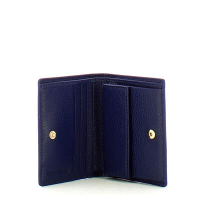 NEW Coccinelle - Metallic Soft Royal Blue Small Wallet