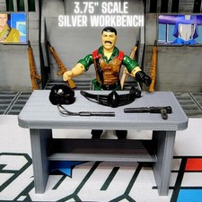 1 LAB WORKBENCH Table, Silver, For 3.75, 3 3/4" Scale, Custom Design ARAH