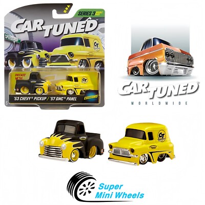 CarTuned 1:64 2-Pack Series 3   1953 Chevrolet Pickup and 1957 GMC Panel Customs