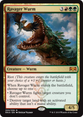 x1 Ravager Wurm M MTG Ravnica Allegiance M/NM, English