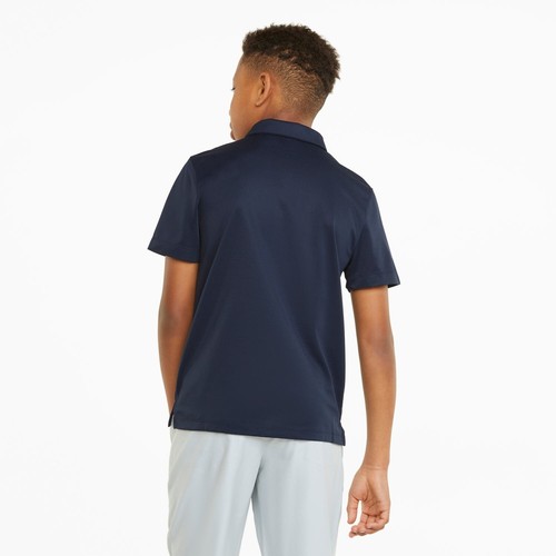 Puma Essential Polo Kids XS Blue Short Sleeve Collared Golf Shirt Active JDM887 - Picture 4 of 10