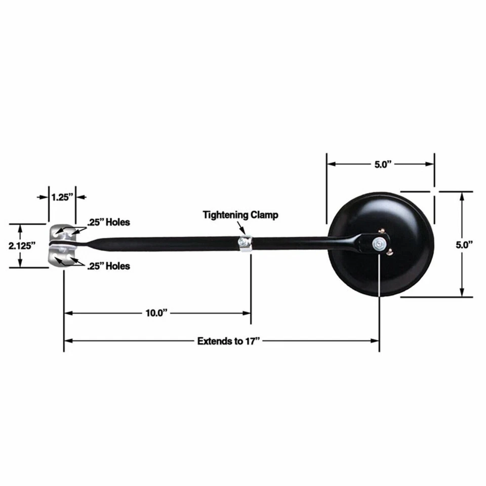 Espejo de repuesto CIPA 49704 OE para 46-83 CJ3 CJ5 CJ6 CJ7 Willys Foto 2 de 3