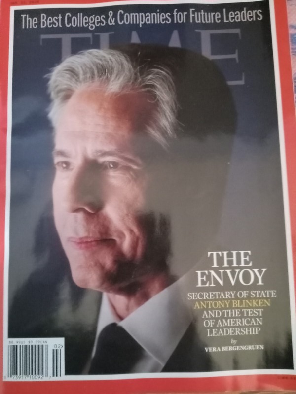 Time Magazine January 22 2024 Secretary of State Anthony Blinken Barcode Wrinkle