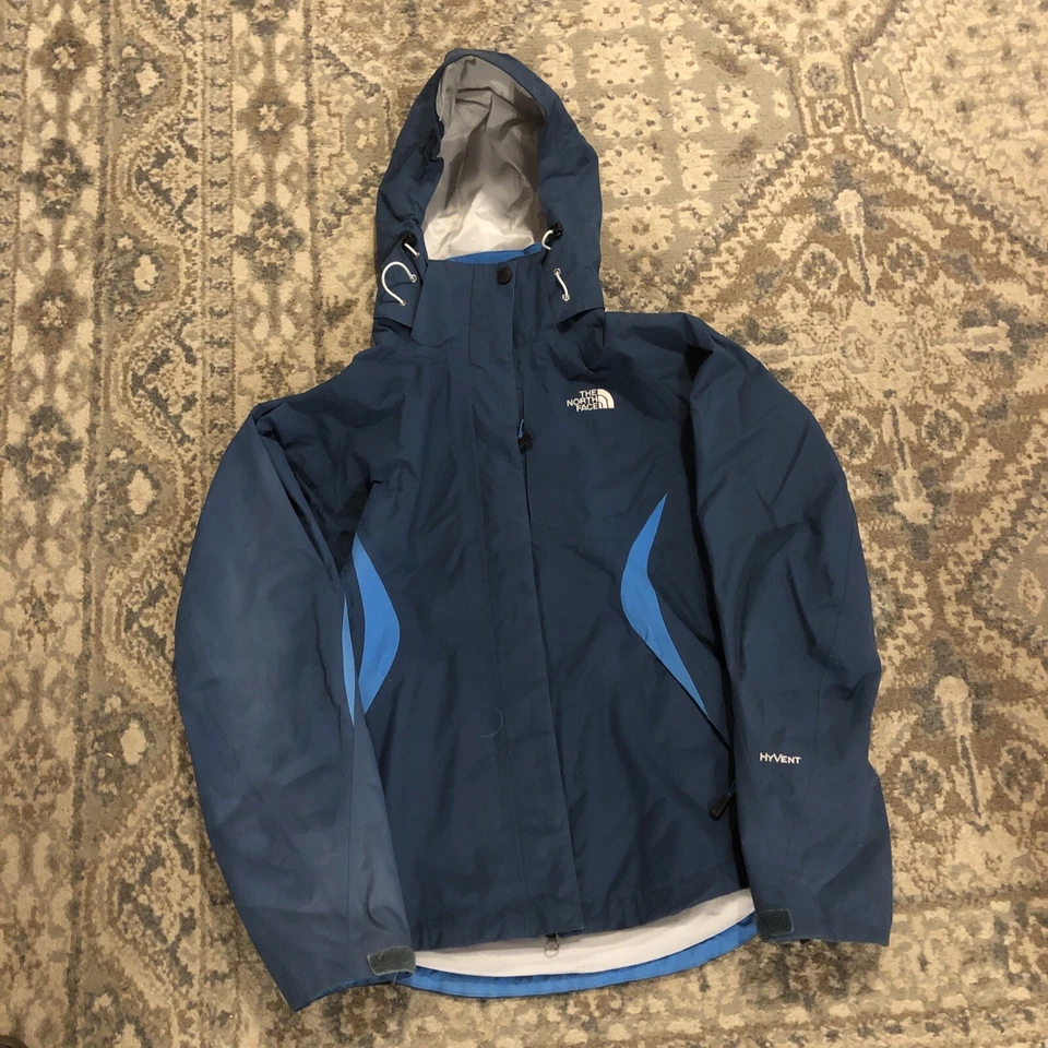 Chaqueta North Face Small Blue Hyvent Windbreaker Snow Parka Tech Lined * Foto 2 de 4