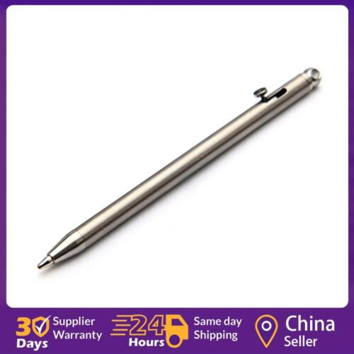 Mini stylos à bille en titane portable stylos signature en métal extérieur (argent) ☘️ - Photo 1/7