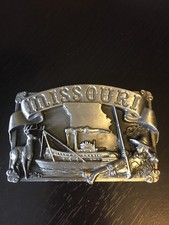 Missouri Belt Buckle Siskiyou 1984 Numbered River Boat Buck Fisherman