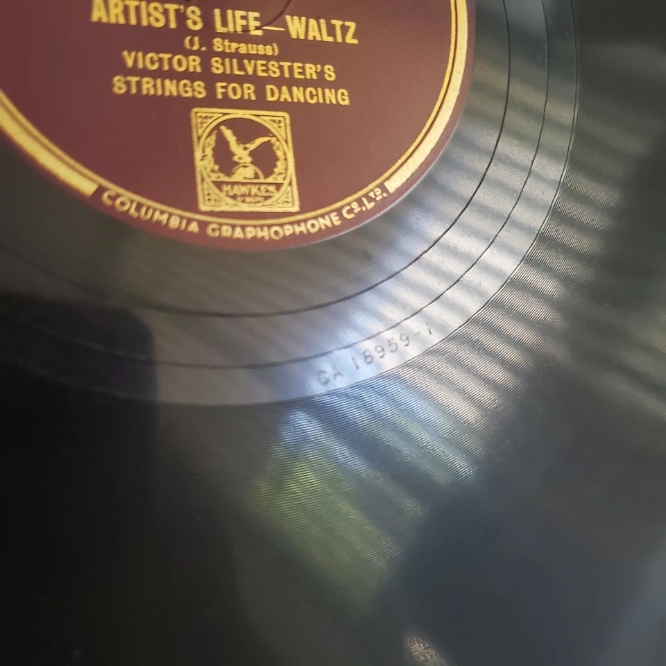 IMPORT Victor Silvester Julian Tango/Artist's Life Waltz 10" COLUMBIA FB-3076 - Image 3 of 3