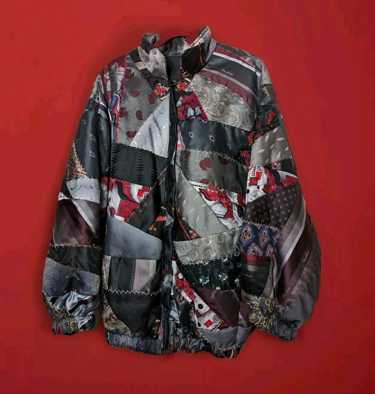 Vintage Reworked OSCAR De La RENTA Patchwork Coat… - image 2