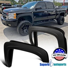 Fits 2007-2013 Silverado 1500 Short Bed Fleetside OE Style Fender Flares Cover