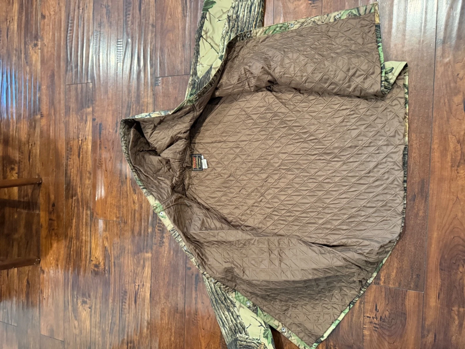 Stearns Dry Wear Hunting Rain Jacket Men's Sz XL Realtree Camo Quilt Lined Hood image 3