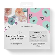 Stretchy Hypoallergenic Crib Sheets 2-Pack  Extra Deep Pocket Jersey Knit