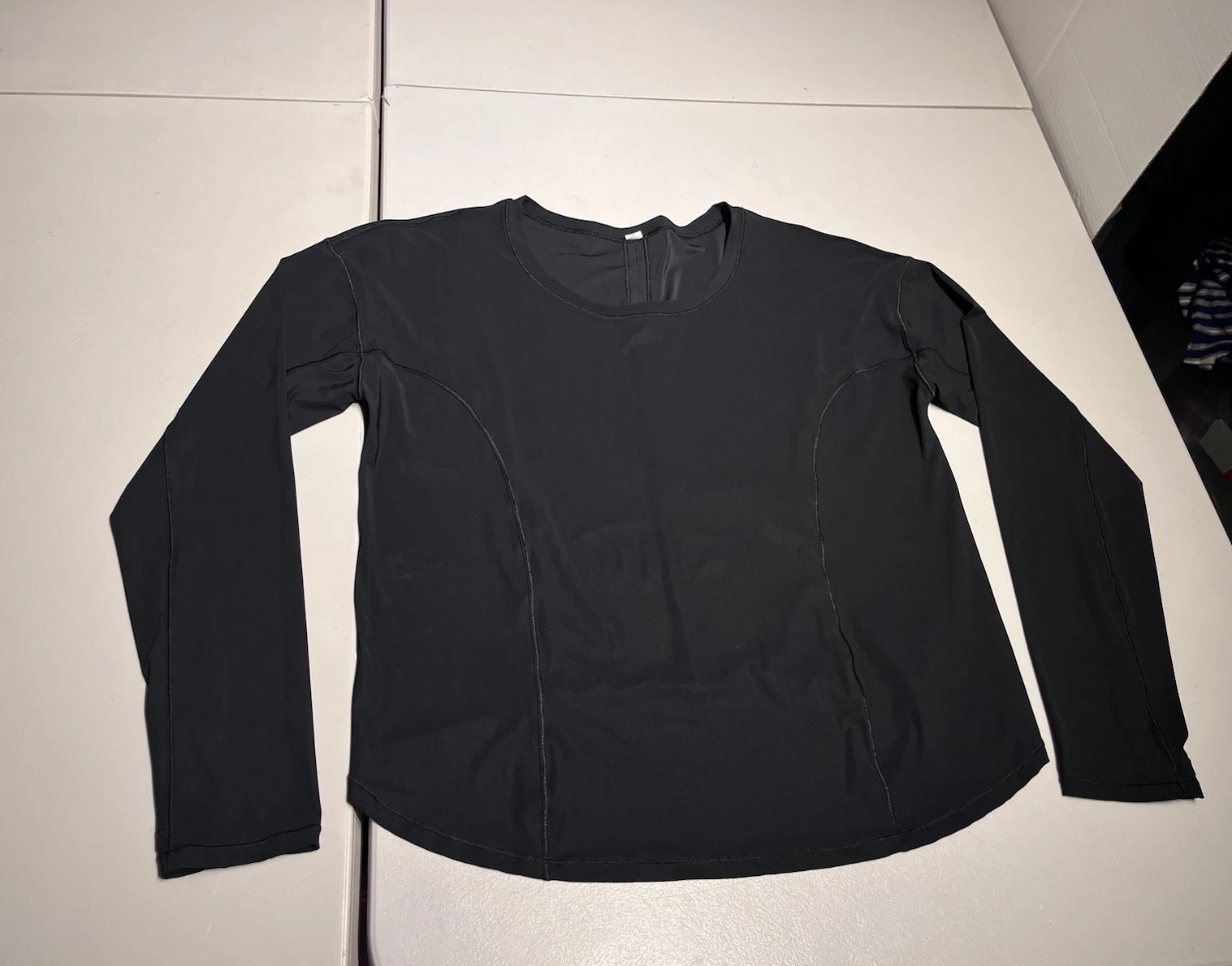 lululemon on pace long sleeve gym top cinch back shirt