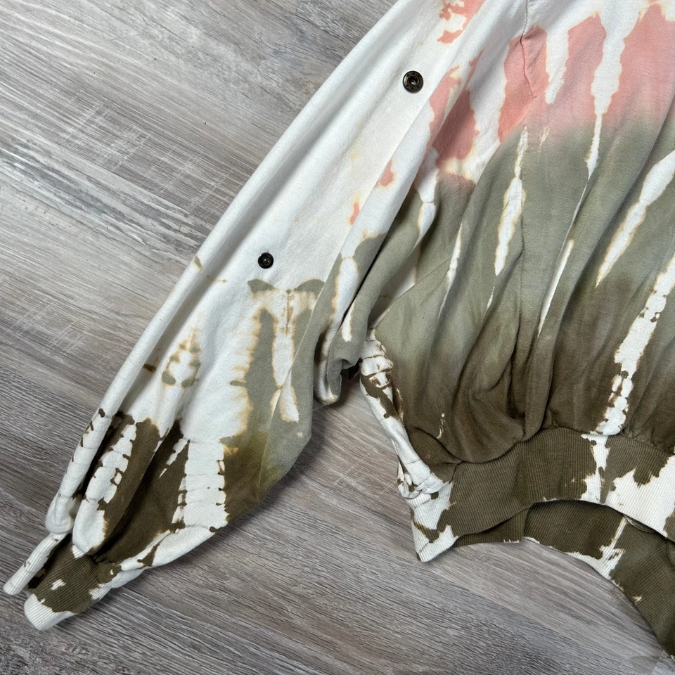 Young Fabulous Broke Seaweed Geod Hoodie Crop Tie Dye Sweatshirt Size S/M - Image 4 of 4