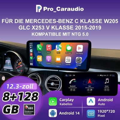 12.3'' Touchscreen Android Carplay Für Mercedes C GLC klasse W205 X253 NTC5.0 GPS
