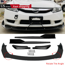 For Honda Front Bumper Lip Chin Spoiler Body Kit Splitter Side Skirt
