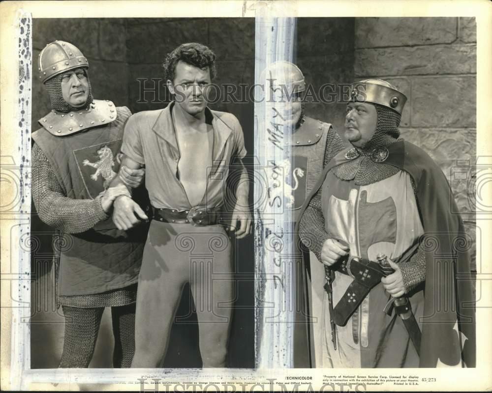 1946 Press Photo Actor Cornel Wilde, co-stars in 