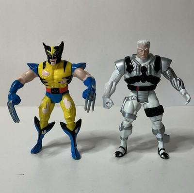Vintage 1990s Marvel X-Men 5  Action Figures Lot: Wolverine & Cable ~ READ DESC 