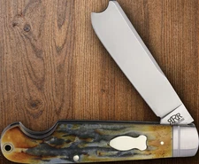 Rough Ryder Reserve One Arm Folding Knife 3 D2 Tool Steel Blade Stag Bone Handle