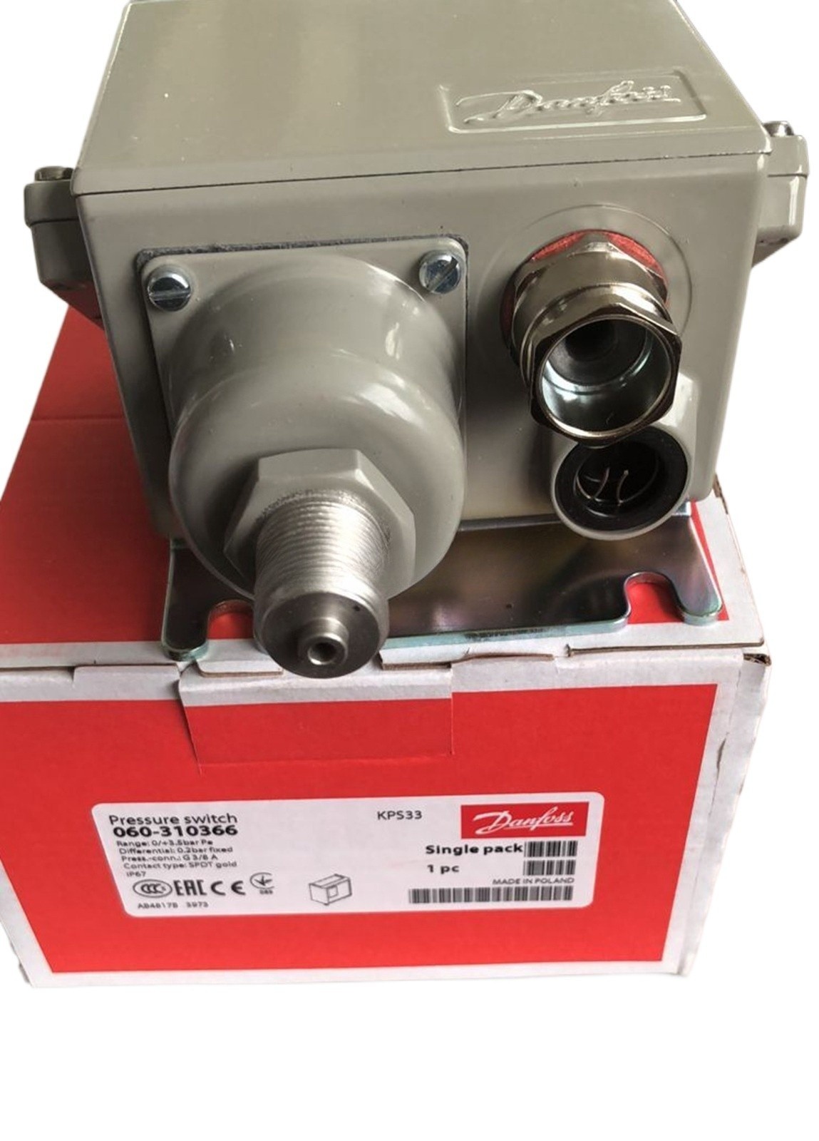 QTY:1 NEW 060-310066 060-310566 KPS35 Pressure Switch G 3/8A 0-8bar *cm