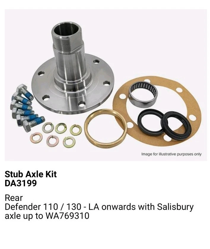 Stub Axle (Achsstummel/Achsschenkel) Kit - Defender 110/130 - DA3199 - Bild 3 von 3