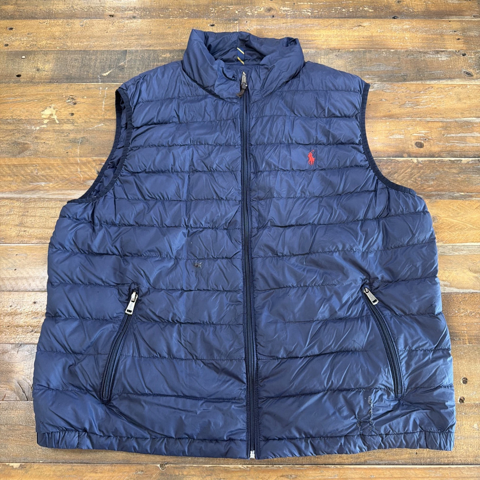 Polo Ralph Lauren Mens Navy Blue Full Zip Down Puffer Packable Vest 2XL FAIR Con
Opens in a new wind