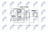 NTY Gelenksatz, Antriebswelle NPW-TY-025 FüR Toyota