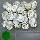 1961 D Roosevelt Silver Dime Original UNPICKED Gem BU roll Frosty 50 coins C220A