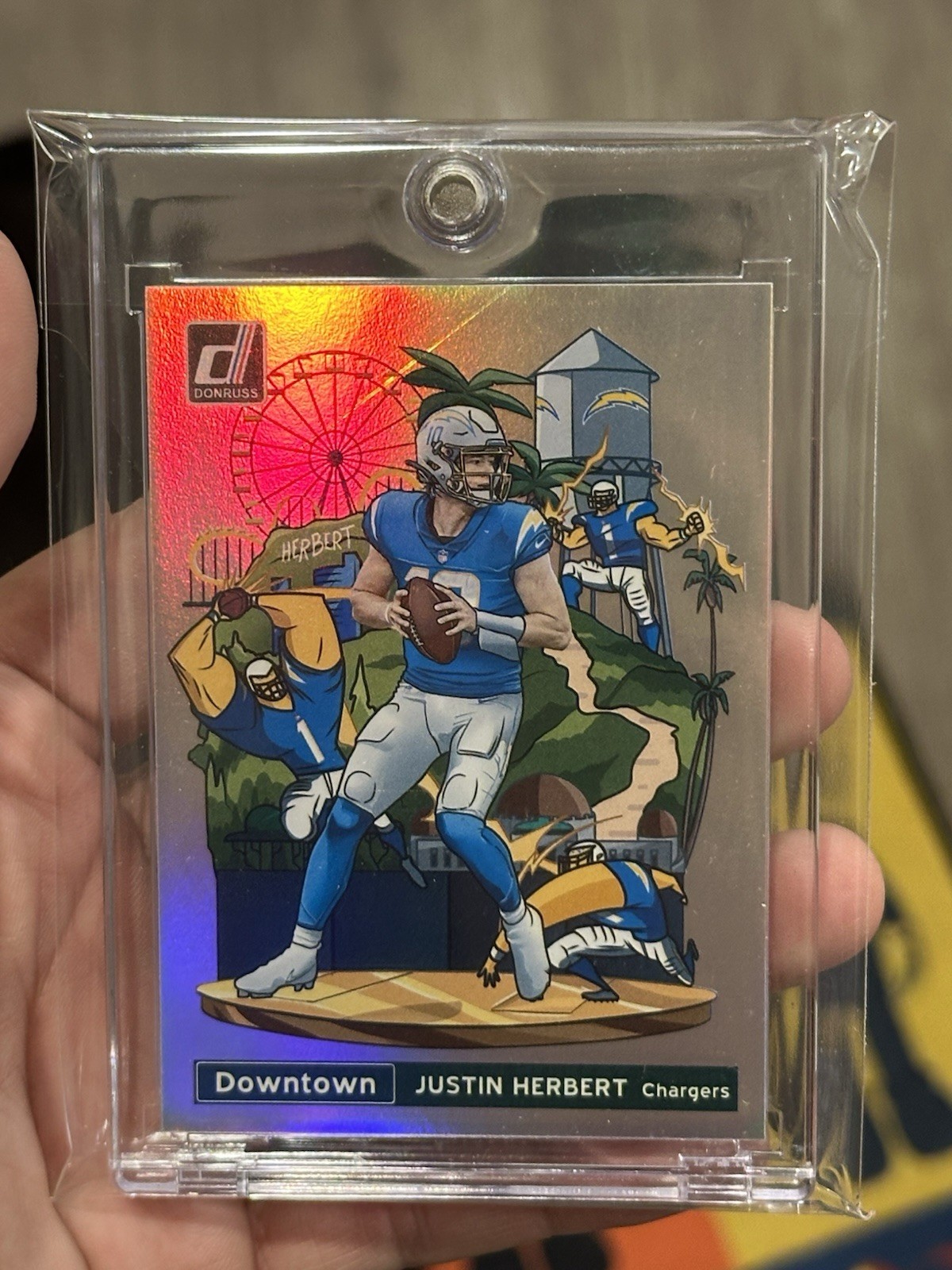 2021 Donruss Justin Herbert Downtown #DT-27 Chargers