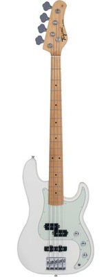 Tagima TW 65 P-Style 4-String Electric Bass Guitar Maple Neck, Olympic White