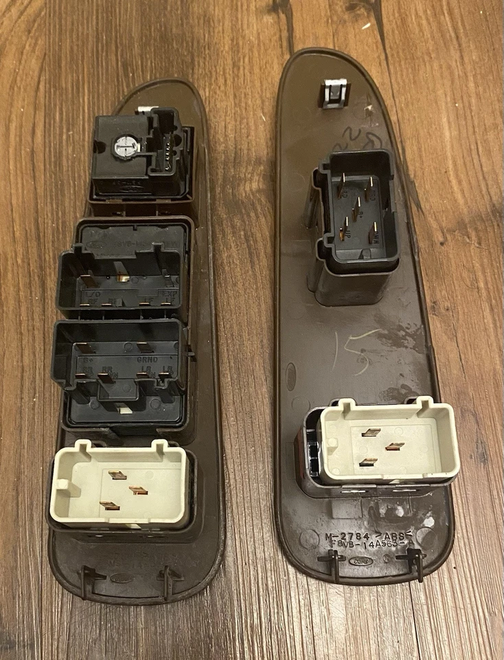 1998-2002 Lincoln Town Car Master Power Window Switch Set LH RH PAIR OEM - Image 2 of 4