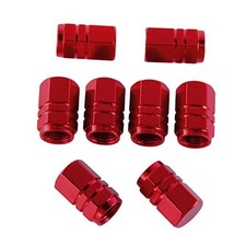 8 Pcs Red Tire Stem Valve Caps Wheel Valve Covers Universal Car Dustproof