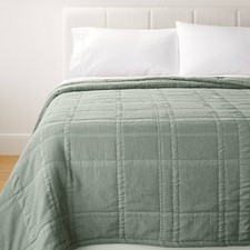 King Waffle Matelasse Quilt Light Teal Green - Threshold designed with Studio