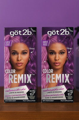 Lot of 2 Got2b Color remix Semi Permanent Purple Punch Violet Punch tinte mujer