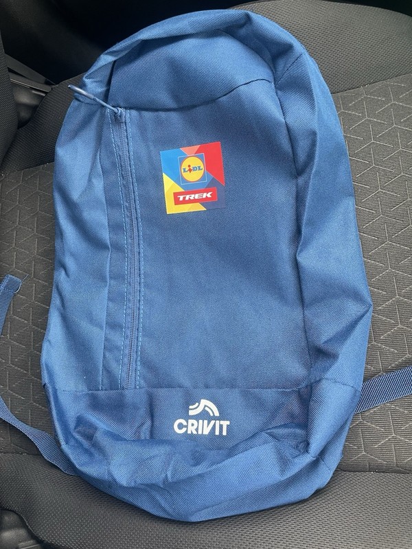 TOUR de FRANCE LIDL TREK Cycling Team Small Backpack New With Tags Blue