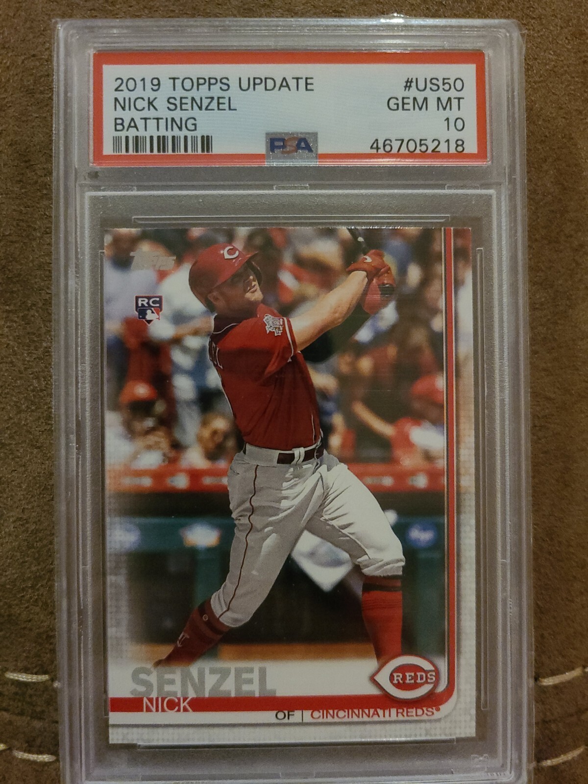 2019 TOPPS UPDATE NICK SENZEL RC ROOKIE #US50 PSA 10 GEM MINT