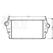 Ladeluftkühler für Renault Espace IV Laguna II  JK0/1_ 2.0 Turbo 1.9 dCi 660x305