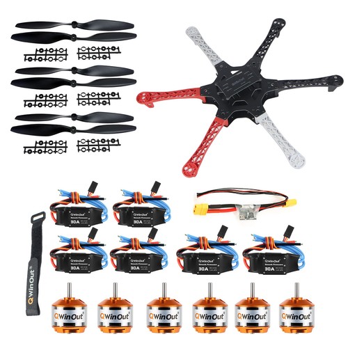 Receptor QWINOUT 30A ESC T8FB R8EF F550 6 ejes 1000KV marco paletas motor dron - Imagen 3 de 16