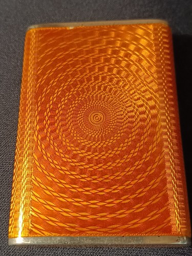 Splendida tabacchiera argento Art Decò Austria 1900 circa ,smalto guilloché - Foto 7 di 21