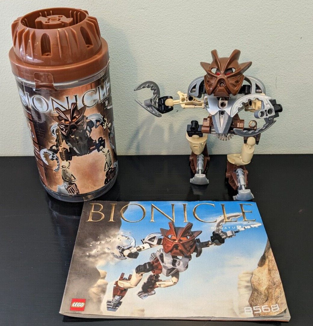 LEGO Bionicle 8568  Pohatu Nuva - 100% Complete Canister and Manual - Exc Cond