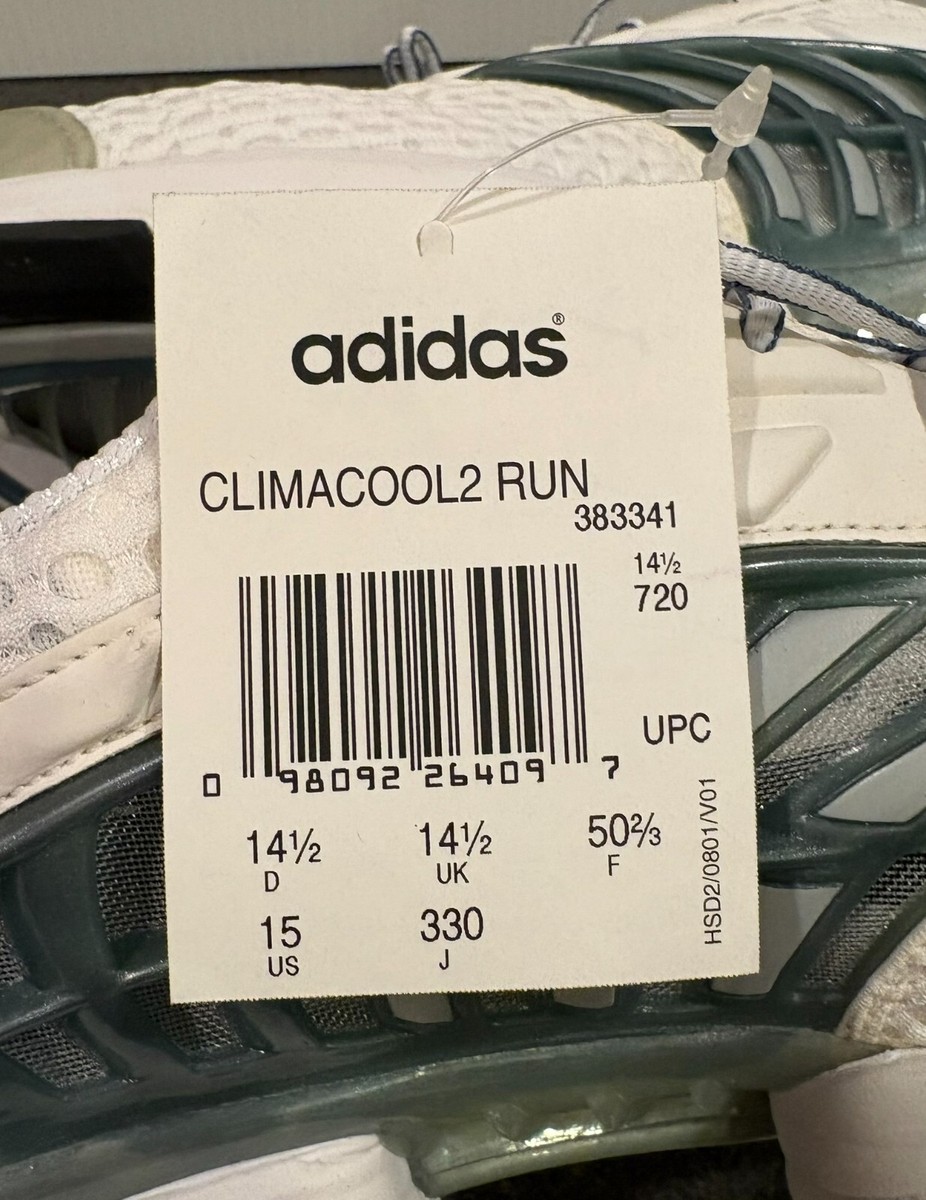 Adidas ClimaCool2 383341 US mens size 15 white blue Running