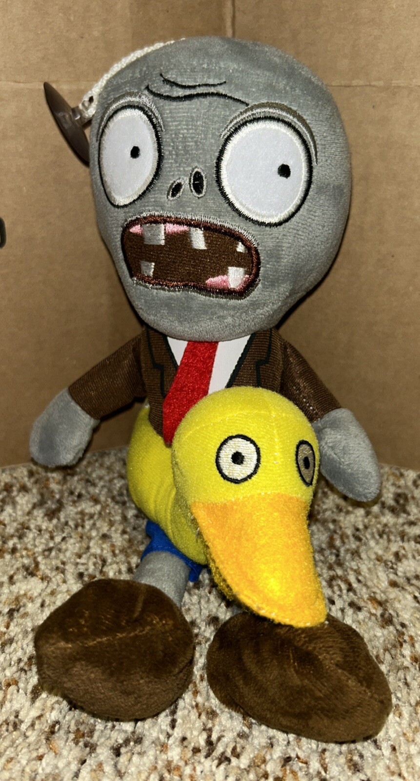 Plants Vs Zombies 12 Inch Plush Zombie with Rubber Duck Floatie