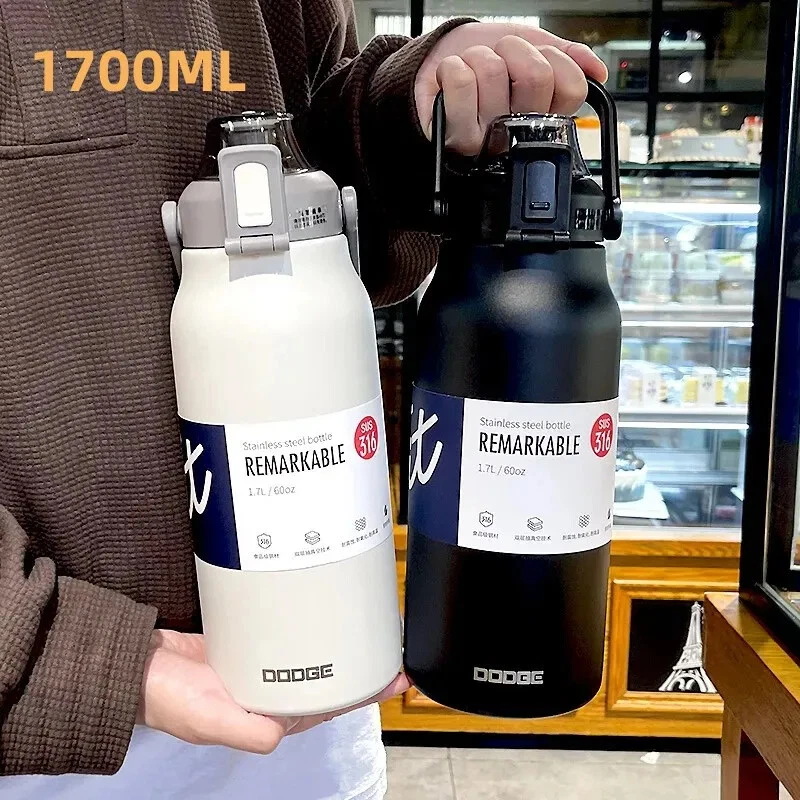 Tumbler Thermo Bottle Large Capacity With Straw Stainless Steel Vacuum Flask Gym